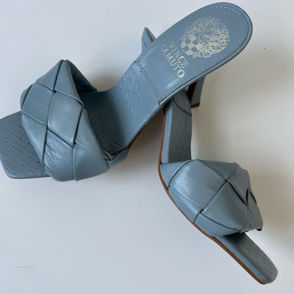 Vince Camuto Shoes - Vince Camuto Women's Light Blue Woven Mules